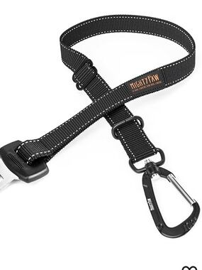 Mighty Paw Dog Car Seat Belt Adjustable Safety Leash Black New